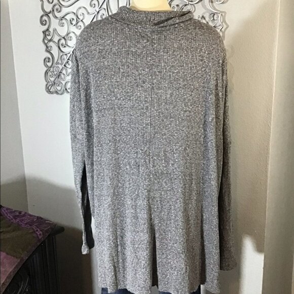 Abound Gray Knit Cowl Neck Top Dolman Style Long Sleeves Large NWOT - Picture 5 of 5